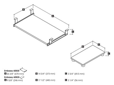 Bestar® Embassy Keyboard Shelf and CPU Platform in Dark Chocolate