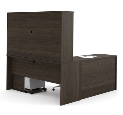 Bestar® Embassy 66" L-shaped Desk in Dark Chocolate