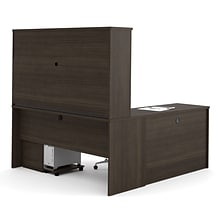 Bestar® Embassy 66 L-shaped Desk in Dark Chocolate