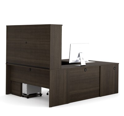 Bestar® Embassy 66" U-shaped Desk, Dark Chocolate (60857-79)