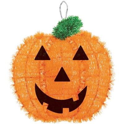 Amscan Pumpkin Tinsel Decoration, 6/Pack (240347)