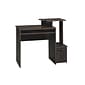 Sauder Beginnings 40"W Computer Desk with Elevated Monitor/Printer Shelf, Cinnamon Cherry (408726)