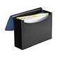 Smead Expanding File with Flap & Elastic Cord Closure, Letter Size, 12 Pockets, Blue/Black (70863)