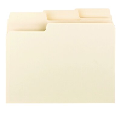 Smead SuperTab® File Folder, 3 Tab, Letter Size, Manila, 24/Pack (10380)