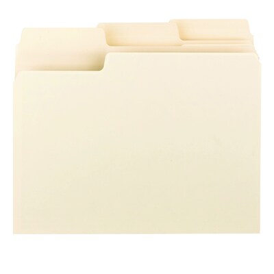Smead SuperTab File Folder, 3 Tab, Letter Size, Manila, 24/Pack (10380)