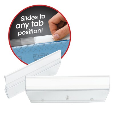 Smead Easy Slide™ Tab, 1/3-Cut, Clear, 18/Pack (64626)