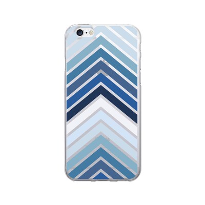 OTM Prints Clear Phone Case, Arrows Blue, iPhone 7/7S (OP-IP7V1CG-A02-58)