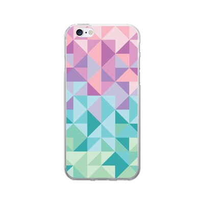 OTM Prints Clear Phone Case, Geo Triangle Pastels, iPhone 7/7S (OP-IP7V1CG-A02-66)