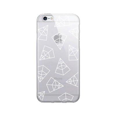 OTM Prints Clear Phone Case, Pyramids White, iPhone 7/7S (OP-IP7V1CG-A02-67)