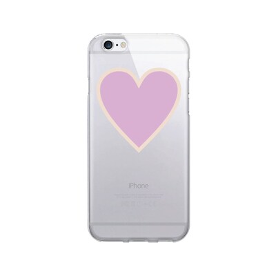 OTM  Prints Clear Phone Case, Heart Beat Pink , iPhone 7/7S (OP-IP7V1CG-CLS-11)