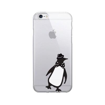 OTM  Prints Clear Phone Case, Penguin, iPhone 7/7S (OP-IP7V1CG-CRIT-02)