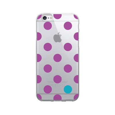 OTM  Prints Clear Phone Case, Dotty Gone Violet, iPhone 7/7S (OP-IP7V1CG-DOT-02)
