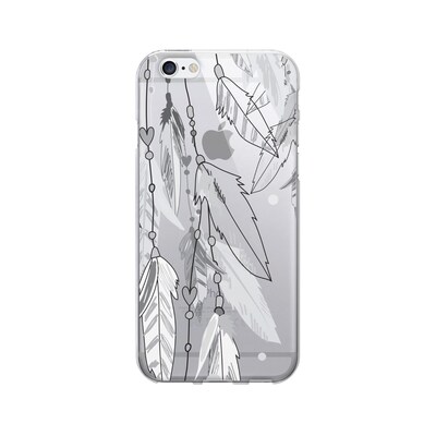 OTM  Prints Clear Phone Case, Dream Catcher Grey, iPhone 7/7S (OP-IP7V1CG-HIP-10)