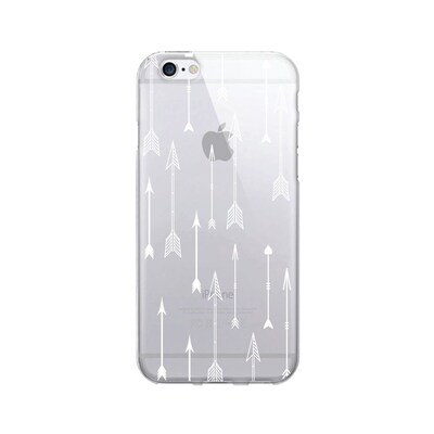 OTM Prints Clear Phone Case, Flying Arrows White, iPhone 7/7S (OP-IP7V1CG-HIP-20)