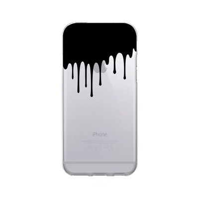 OTM  Prints Clear Phone Case, Black Drip , iPhone 7/7S (OP-IP7V1CG-ICN-02)