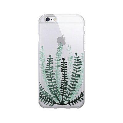 OTM  Prints Clear Phone Case, Botany Dusty Sage, iPhone 7/7S (OP-IP7V1CG-A01-06)
