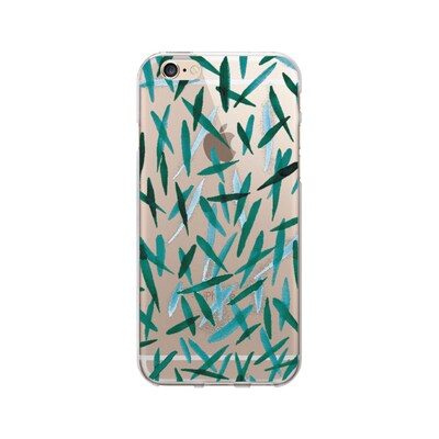 OTM  Prints Clear Phone Case, Scattered Emerald, iPhone 7/7S (OP-IP7V1CG-A01-15)