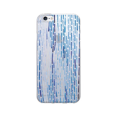 OTM  Prints Clear Phone Case, Dashes Azul, iPhone 7/7S (OP-IP7V1CG-A01-21)