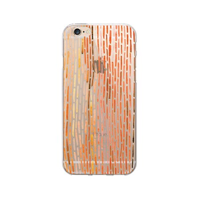OTM  Prints Clear Phone Case, Dashes Pumpkin, iPhone 7/7S (OP-IP7V1CG-A01-22)