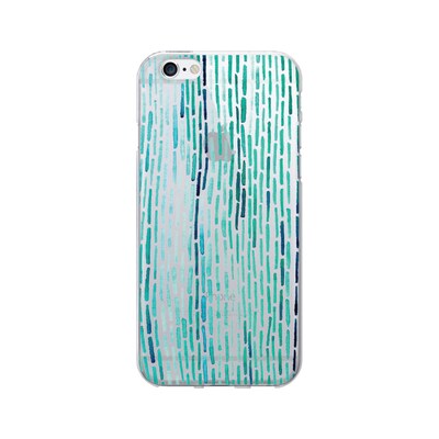 OTM  Prints Clear Phone Case, Dashes Peacock, iPhone 7/7S (OP-IP7V1CG-A01-23)