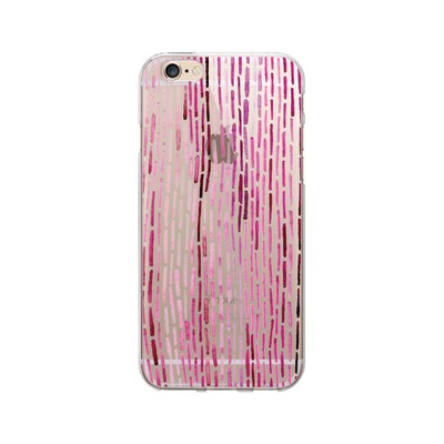 OTM  Prints Clear Phone Case, Dashes Carmine, iPhone 7/7S (OP-IP7V1CG-A01-24)