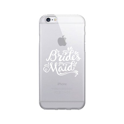 OTM  Prints Clear Phone Case, Brides Maid White, iPhone 7/7S (OP-IP7V1CG-A02-16)