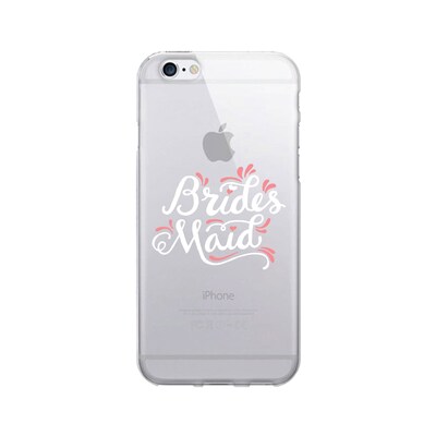 OTM  Prints Clear Phone Case, Brides Maid Pink & White, iPhone 7/7S (OP-IP7V1CG-A02-17)