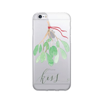 OTM  Prints Clear Phone Case, Mistletoe, iPhone 7/7S (OP-IP7V1CG-A-21)