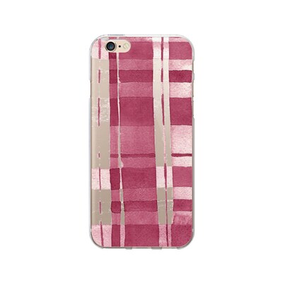 OTM  Prints Clear Phone Case, Tartan Berry, iPhone 7/7S (OP-IP7V1CG-A-23)