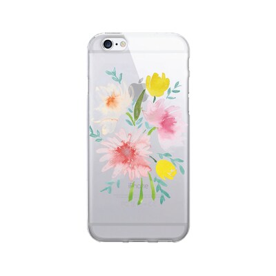 OTM  Prints Clear Phone Case, Bouquet Grey, iPhone 7/7S (OP-IP7V1CG-A-35)
