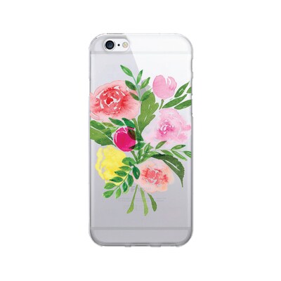 OTM  Prints Clear Phone Case, Bouquet Green, iPhone 7/7S (OP-IP7V1CG-A-36)