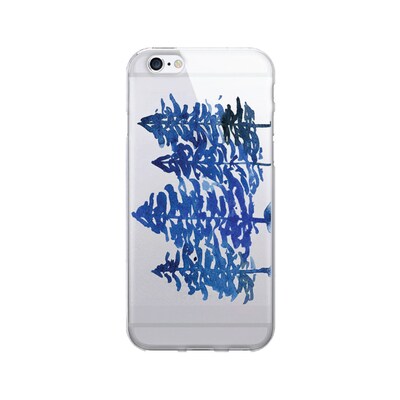 OTM  Prints Clear Phone Case, Wilderness Blue, iPhone 7/7S (OP-IP7V1CG-A-38)