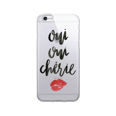 OTM  Prints Clear Phone Case, Oui Oui Cherie, iPhone 7/7S (OP-IP7V1CG-A-39)