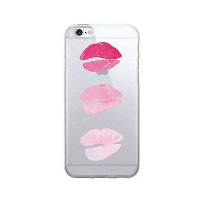 OTM  Prints Clear Phone Case, Three Kisses, iPhone 7/7S (OP-IP7V1CG-A-41)