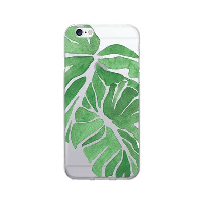 OTM  Prints Clear Phone Case, Palm Leaves Green, iPhone 7/7S (OP-IP7V1CG-A-45)