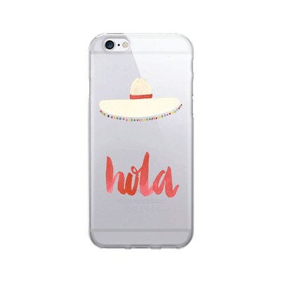 OTM  Prints Clear Phone Case, Hola Red, iPhone 7/7S (OP-IP7V1CG-A-52)