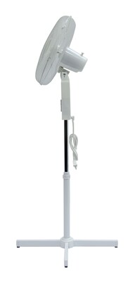 TPI Workstation 16 Oscillating Stand Fan, 3-Speed, White (OSF16)