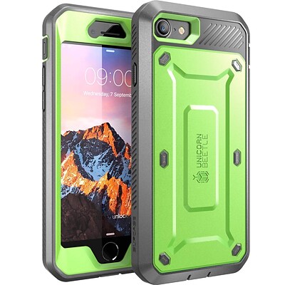 SUPCASE Apple iPhone 7 Unicorn Beetle Pro Series Fullbody Protective Case with Screen and Holster - Green/Gray (752454312962)