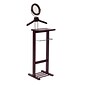 Winsome Wood Valet Stand With Mirror, Open Base, Dark Espresso