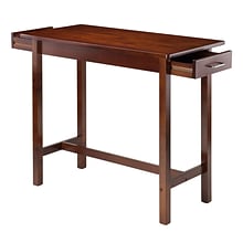 Winsome Wood Kitchen Island Table With 2-Drawers, Antique Walnut