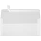 LUX Square Flap Self Seal #10 Business Envelope, 4 1/2" x 9 1/2", Clear Translucent, 1000/Box (4860-00-1000)