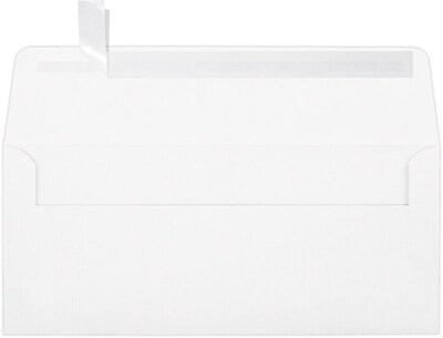 LUX Square Flap Self Seal #10 Business Envelope, 4 1/2" x 9 1/2", White, 250/Box (4860-WLI-250)