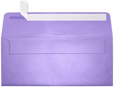LUX Square Flap #10 Envelope, 4-1/8 x 9-1/2, Amethyst Metallic Purple, 50/Pack (5360-17-50)
