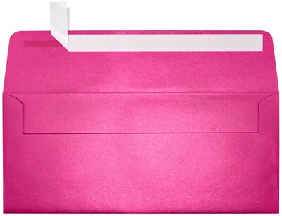 LUX Square Flap #10 Envelope, 4-1/8 x 9-1/2, Azalea Metallic Pink, 250/Box (5360-24-250)