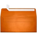 LUX 4 1/8 x 9 1/2 #10 80lbs. Square Flap Envelopes W/Glue Closure, Flame Metallic Orange
