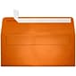 LUX 4 1/8" x 9 1/2" #10 80lbs. Square Flap Envelopes W/Glue Closure, Flame Metallic Orange