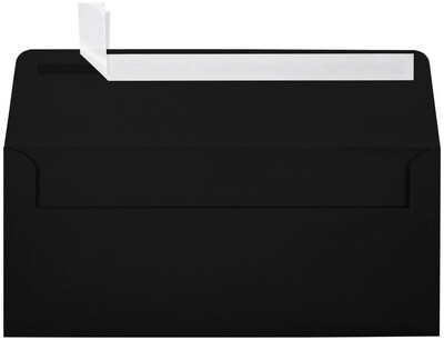 LUX 80lbs. 4 1/8 x 9 1/2 #10 Square Flap Envelopes, Midnight Black, 1000/BX