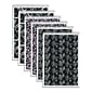 TOPS Designer Steno Pads, 6" x 9", Gregg Ruled, Black/White, 80 Sheets/Pad, 6 Pads/Pack (80230)