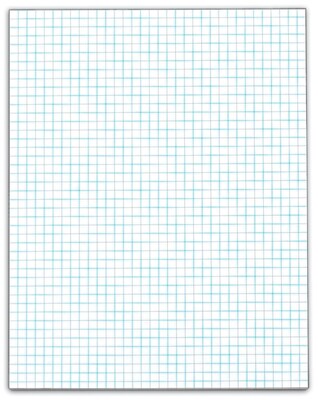 TOPS Graph Pad, 8.5 x 11, Graph, White, 50 Sheets/Pad (TOP 33041)