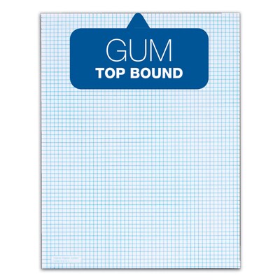 TOPS Graph Pad, 8.5" x 11", Quad Ruled, White, 50 Sheets/Pad (33051)